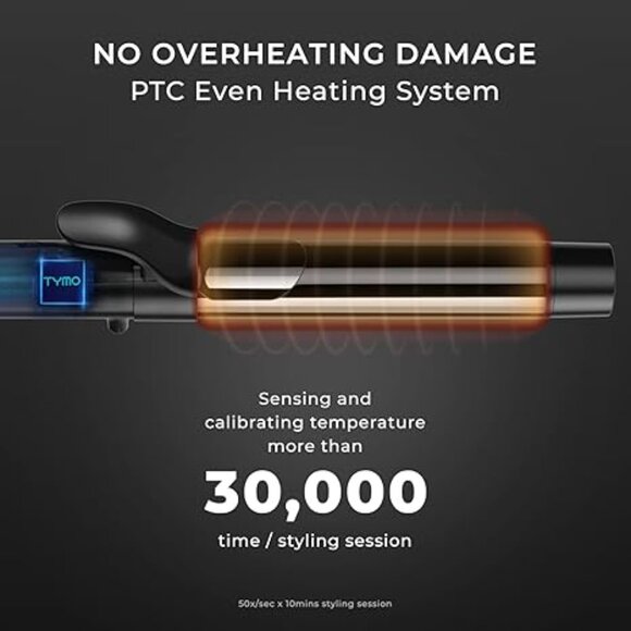 NIB TYMO ROTA Automatic Curling Iron Wand 1 1/4 " Ionic Rotating Hair Curler - Picture 7 of 9